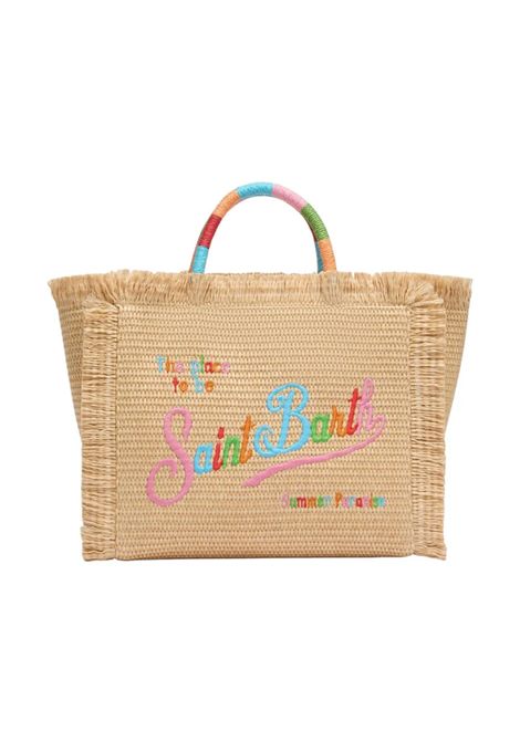 Borsa piccola Mc2 Saint Barth Colette straw naturale logo multicolor MC2 SAINT BARTH | Borse | COLETTESTRAW00174H11
